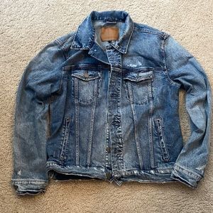 American Eagle Mens Size Large Blue Denim Jacket Very Comfortable and Warm